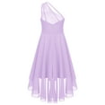 thumbnail image 2 of MSemis Big Girls Junior Bridesmaid Dress One Shoulder Dress for Birthday Party Pageant Gown Lavender 8, 2 of 6
