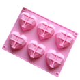 thumbnail image 3 of 1 Uds. Molde de silicona con forma de corazón de 6 cavidades para pasteles, Mousse, repostería, herramientas para hornear, forma para jabón, aspecto exquisito, 3 of 5