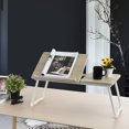 thumbnail image 3 of Homy Casa Bureau Portable pour Ordinateur Portable Support de Cahier Table en Bois Table Mobile Pliante pour Ordinateur Portable Support Table Réglable, 3 of 6