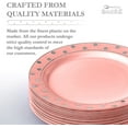 thumbnail image 5 of Elegant Disposable Blush Plates For Party - (24 Pc) Heavy Duty Disposable Salad Plates 7.5”, Fine Plastic Dishes For Elegant China Look, Great for Birthday Parties, Events, Dining & Servings, Silver, 5 of 5