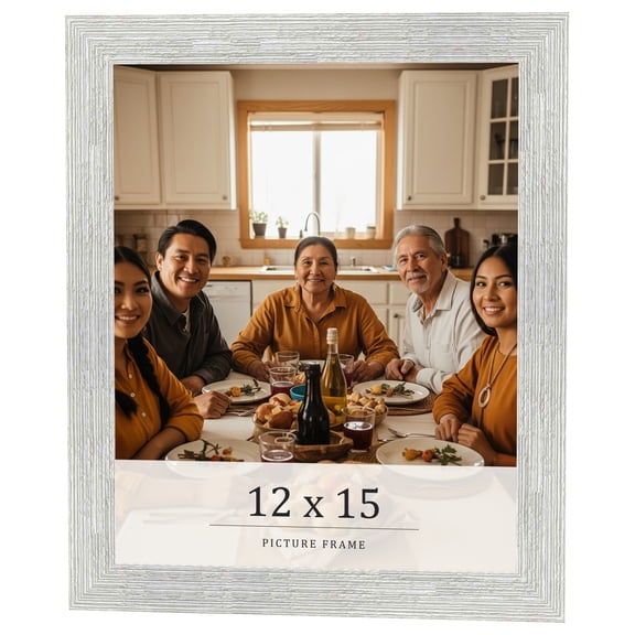 12x15 Frame White Real Wood Picture Frame Width 1.5 inches | Interior Frame Depth 0.5 inches | Barn