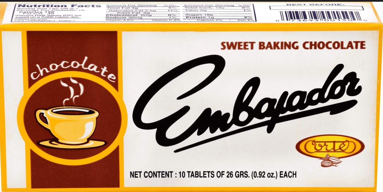 Goya Foods Embajador Chocolate, Dominican Delight, 9.17 oz