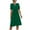 Green—Clearance, variant on Fartey Women's Formal Dresses 2025 Summer Short Sleeve Tie Waist A-Line Swing Dress Business Casual Solid Color V Neck Midi Dress Elegant Work Dress Green XL
