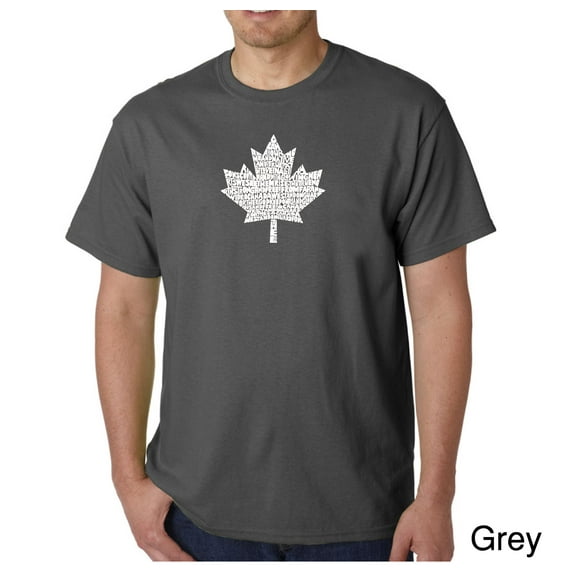 LA Pop Art Men's Word Art T-Shirt - CANADIAN NATIONAL ANTHEM