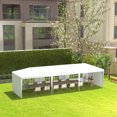 thumbnail image 2 of Outsunny 10' x 29' Party Tent Canopy Tent with Sidewalls Windows, White, 2 of 10
