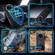 OUKITEL WP55 Rugged Smartphone 36GB(12+24)RAM 256 ROM, 11000mAh Rugged Phones,Black