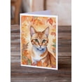 thumbnail image 2 of Carolines Treasures DAC7110GCA7P 5 x 7 in. Arabian Mau Cat in Fall Leaves Greeting Cards - Pack of 8, 2 of 3