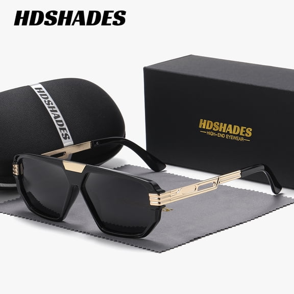 HDSHADES Unisex Polarized Sunglasses Full Frame Trendy Luxurious Sunglasses UV400