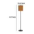thumbnail image 5 of Plue 63 Inch Floor Lamp, Black Pole w Round Base, Cork Drum Shade, 5 of 7
