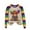 #0065Khaki, variant on YUNAFFT Fashionable Loose Fit Carnival Print Round Neck Raglan Long Sleeve Sweatshirt for Women