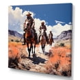thumbnail image 2 of Designart "Pioneering Cowboys of the Western Gold Rush II" People Wall Art - International Brown Cowboys Entryway Wall Art Print, 2 of 6