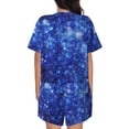 thumbnail image 3 of Bingfone Blurred Star Snow Christmas Print Pajamas Sets for Women Soft Short-Sleeved Pjs with Lounge Shorts Two Piece Sleepwear, 3 of 8