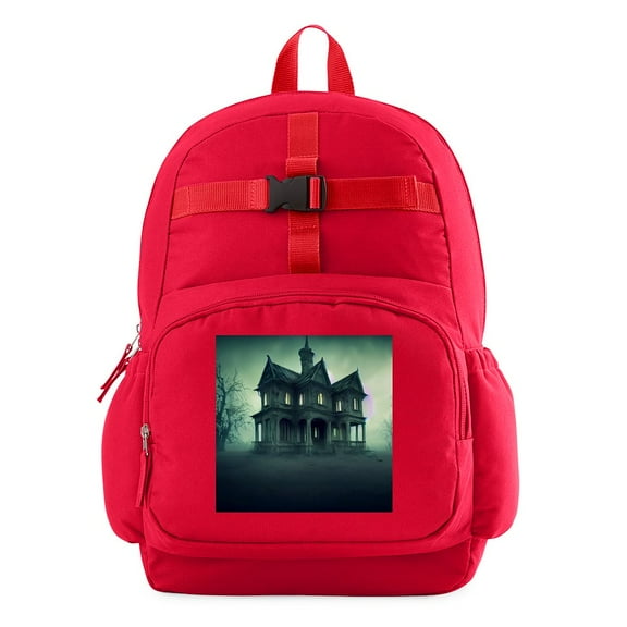 CafePress - Haunted House - Cute School Travel Backpack