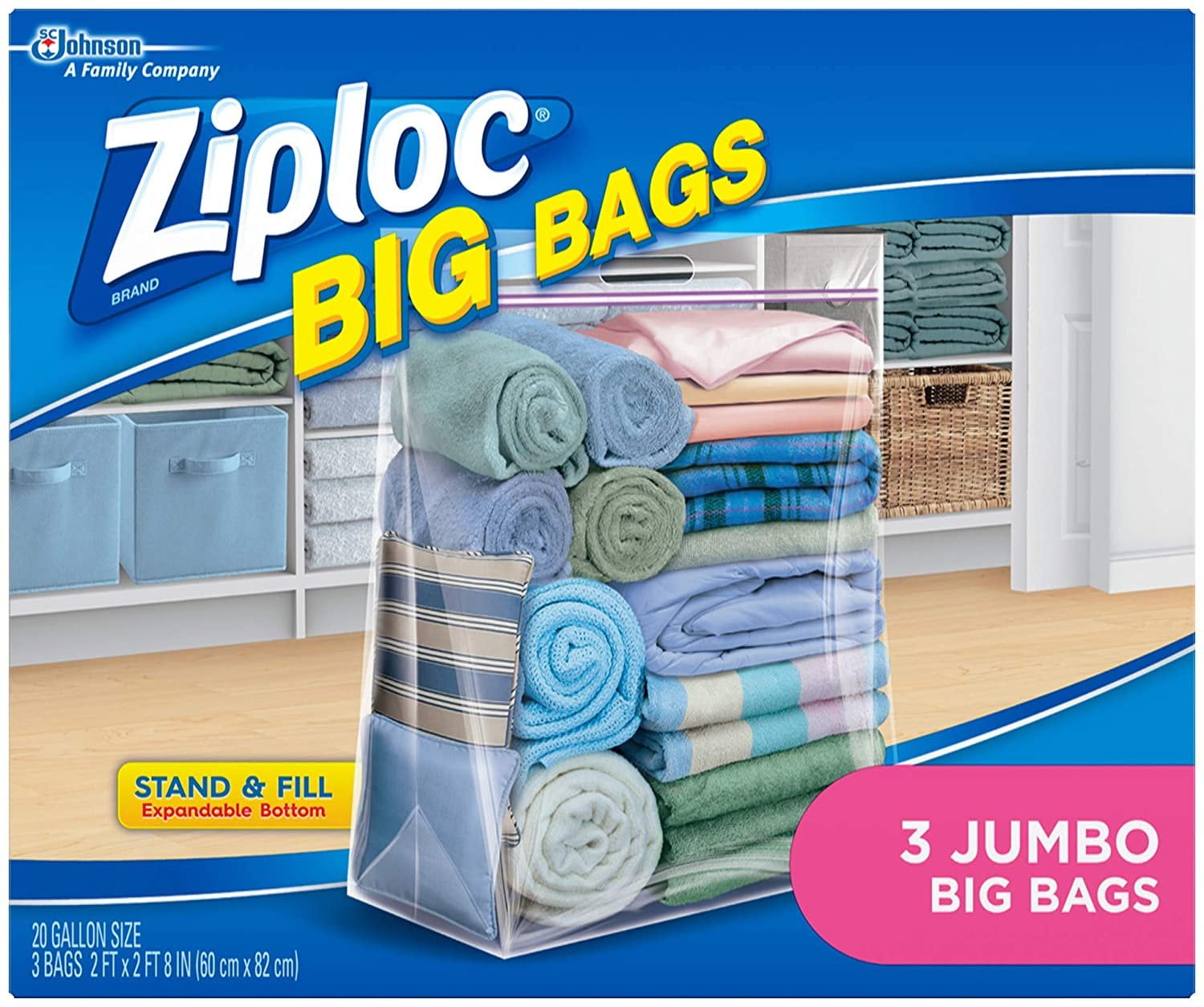 Ziploc Big Bag 20 Gallon XXL Storage Bags (3-Count) - Bliffert