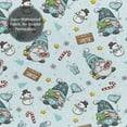 thumbnail image 5 of Shower Curtain, Winter Wonderland Light Blue Waterproof Fabric Plastic Shower Curtain, Drying Fast Bathroom Curtain with 9 Buttonholes, Ruffle Shower Curtain 60x72in, 5 of 8