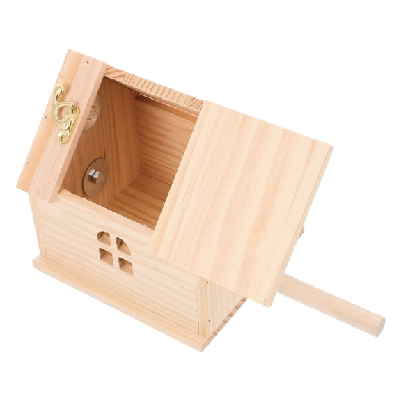 Baluue Wooden Bird House Parakeet Cage Multi Simple Appearance for Indoor Use 1Set