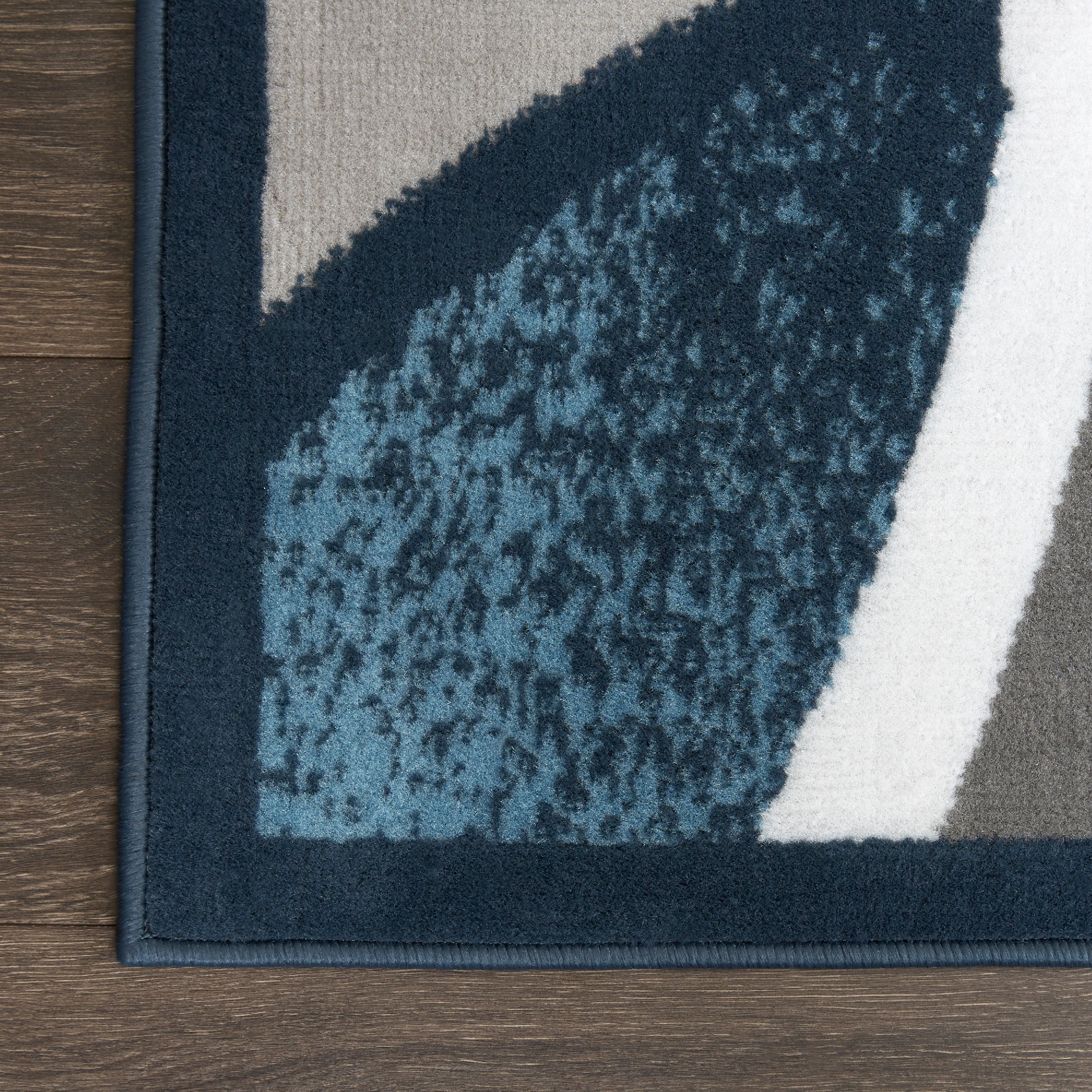 Home Dynamix Premium Rizzy Contemporary Abstract Border Area Rug, Blue/Grey, 3'7"x5'2" - image 4 of 6