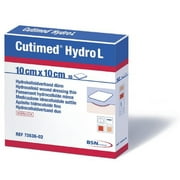 BSN Medical Cutimed Hydro L Hydrocolloid Dressing, 10 cm x 10 cm (4 in x 4 in), Box of 10