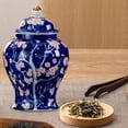 thumbnail image 6 of Fiocias Ceramic Flower Vase Storage Pot Can Porcelain Jar Tea Canister Ginger Temple Jar Blue Base, 6 of 6