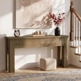thumbnail image 3 of Tribesigns 63-Inch Console Table with 2 Drawers, Farmhouse Entryway Table with Storage for Living Room, Hallway, Foyer, Brown, 3 of 6