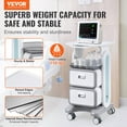thumbnail image 3 of VEVOR 3-Tier Lab Cart - Mobile Medical Cart with 2 Drawers & Top Tray, White, 3 of 12