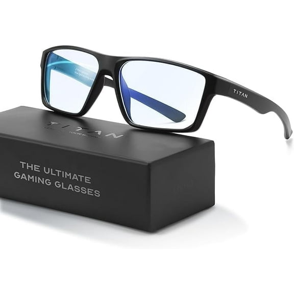 Titan Gaming Glasses, Anti Blue Light Glasses Men, UV400 Protection Blue Light Blocking Glasses for Computer Eye Strain