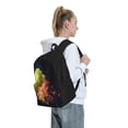 thumbnail image 6 of Lsque Tennis Ball In Fire1 Pattern Adult Backpack – Durable & Lightweight PU Canvas Storage Bag , 15” Laptop Compartment, and Multiple Pockets, 6 of 7