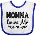 thumbnail image 3 of Inktastic Nonna Baby Clothes Grandchild Girls Baby Bib, 3 of 4