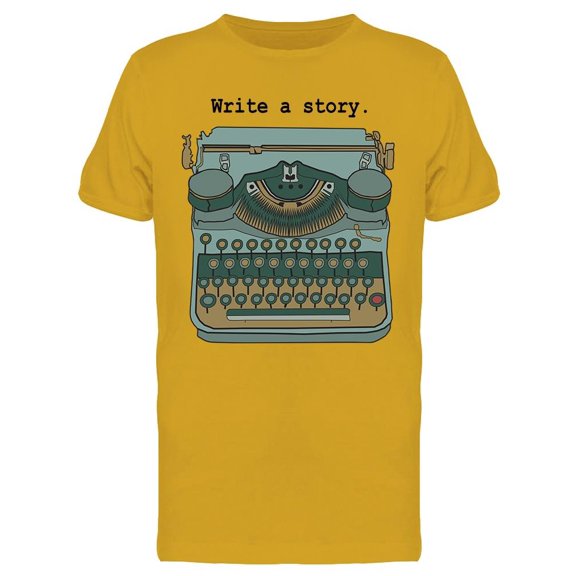 Vintage Typewriter In Color T-Shirt Men -Image by Shutterstock, Male x-Large
