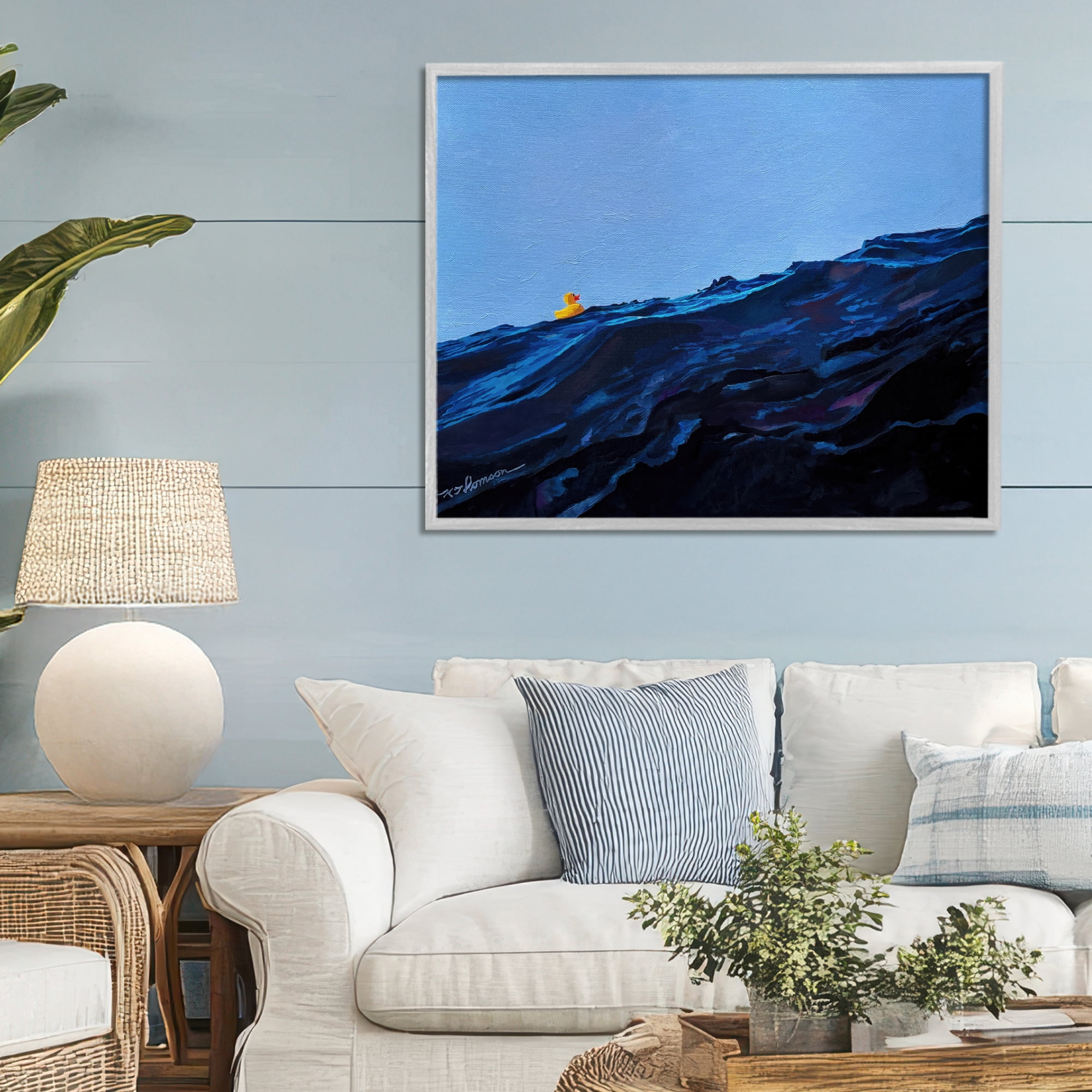 You're The One Duck Gray Framed Giclee Art, design by Keith Thomson