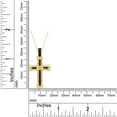 thumbnail image 4 of AFFY White & Blue Natural Diamond Cross Pendant Necklace In 14k Yellow Gold Over Sterling Silver (0.1 Cttw), 4 of 5