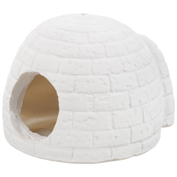 MOKKHNB Durable Ceramic Hamster Hideout Adorable Small Animal House White