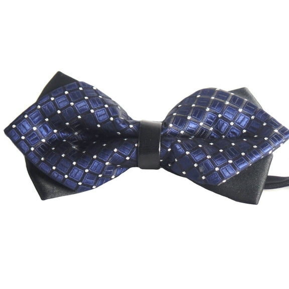 Blue Pre-Tied Diamond Point Formal Bow Ties