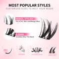 thumbnail image 3 of Eyelash Clusters uCoolme Flora Lash Lash, 12 mm, rizo en D, 0,05 mm, color negro, 3 of 7