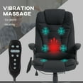 thumbnail image 5 of Vinsetto 6 Point Vibrating Massage Office Chair with Heat, Linen High Back Executive Office Chair with Reclining Backrest, Armrests, Black, 5 of 9