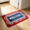 thumbnail image 6 of Eqslft 4th Of July Welcome Doormat Patriotic Red White /Oval/Rectangle Floor Mat Independence Day Decorative Entry Rug For Front Door Porch Memorial Day Patriotic(Square), 6 of 8