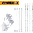 thumbnail image 2 of Led Under Kitchen Cupboard/cabinet Strip Lights, Linkable Plug In Light Bars For Shelf Closet Showcase Bedside Under Counter (warm White, 4 X 30cm), 2 of 5
