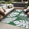 thumbnail image 2 of Memoryfield 8' x 10'Outdoor Rug, Waterproof Foldable Plastic Straw Mat, Reversible Patio Rug for Deck, Porch, Backyard, RV, Beach & Picnic, Green/White, 2 of 8