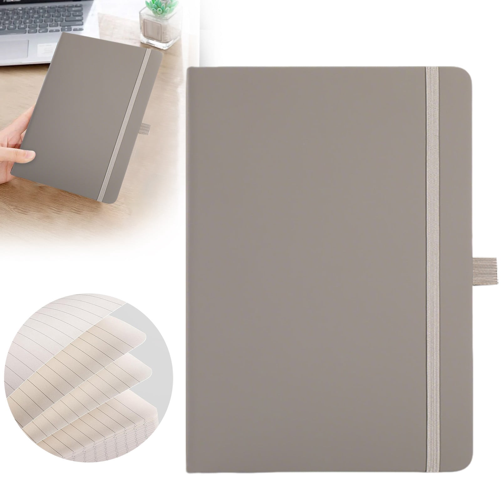 VKLU 5 Pcs A5 Hardcover Ruled Journals, Assorted Colors 120GSM Thick Paper Notebooks, Lay-Flat Lined Writing Pads