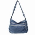 thumbnail image 1 of Bolso de mezclilla Amzufs, grande, para mujer, casual, azul claro, 1 of 8
