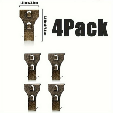 

BFDET Metal Brick Clip 4-Pack Heavy-Duty Outdoor Brick Hangers No-Drill Wall Clips for Hanging Decorations Wreaths Pictures Up to 25lbs Fits Bricks 2-1/8” to 2-1/3” - Rustproof & R