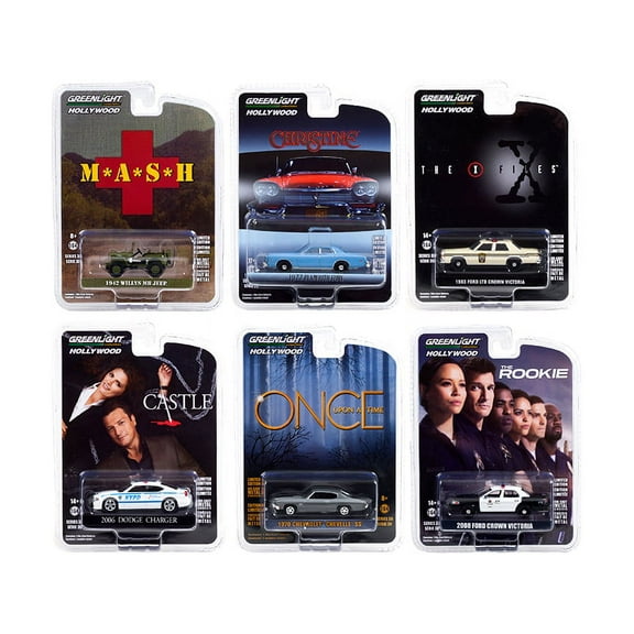 "Hollywood Series" Set of 6 pieces Release 30 1/64 Diecast Model Cars by Greenlight