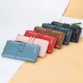thumbnail image 2 of Cartera con hebilla larga para mujer, multifunción, moderna, para teléfono móvil, monedero con cremallera, 2 of 5