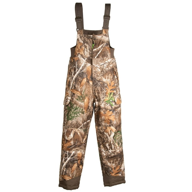 Realtree Edge Youth Insulated Bib, Sizes S2XL
