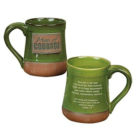Abbey Press - Man of Courage Pottery Mug, Measures 4 7/8 By Abbey Press