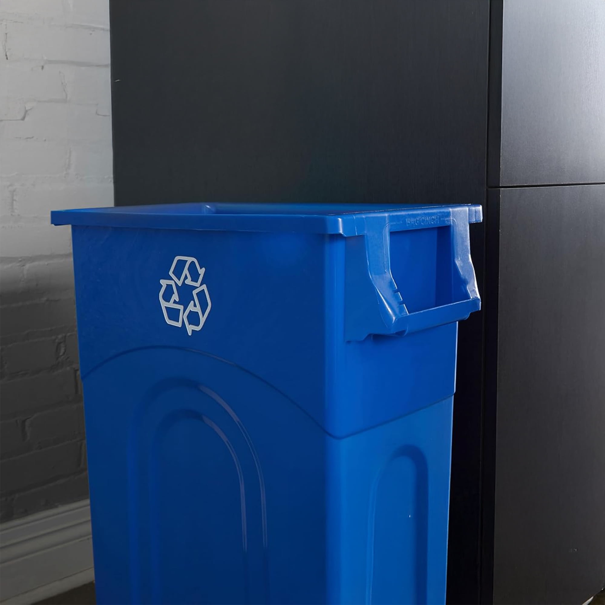 United Solutions 2 Pack 23 Gal Kitchen Trash Can Garbage Bin Highboy, Blue