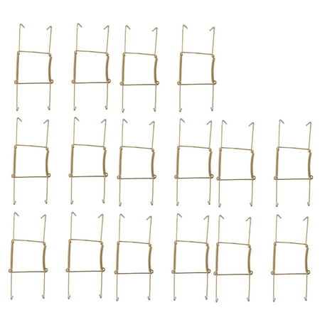 Spring Hanger - Metal 6 to 7 Inch Spring Plate Hangers Wall Holder Hook Display Gold Tone 16pcs