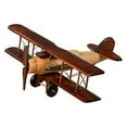 thumbnail image 1 of Retro Aircraft Handicraf Wooden Airplane Model,Vintage Biplane Model Desktop Decoration Photo Props Souvenir Collectible, 1 of 6