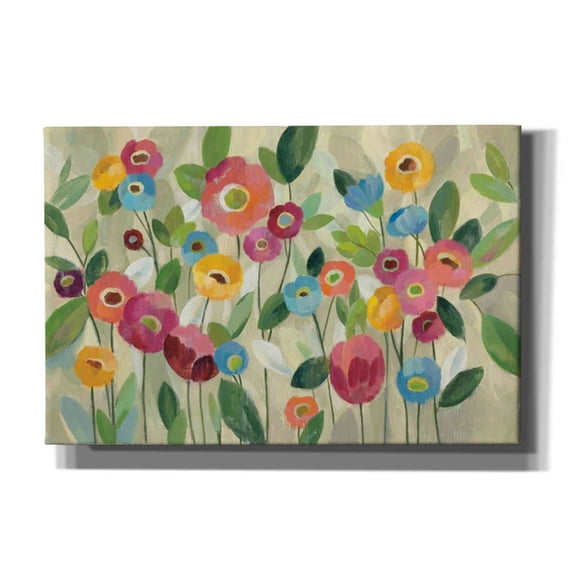 Epic Graffiti 'Fairy Tale Flowers V' by Silvia Vassileva, Canvas Wall Art, 18"x12"
