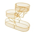 thumbnail image 2 of Cesta de frutas de 3 niveles, organizador multiusos para encimera de cocina, cesta de almacenamiento de alambre metálico Oro, 2 of 9